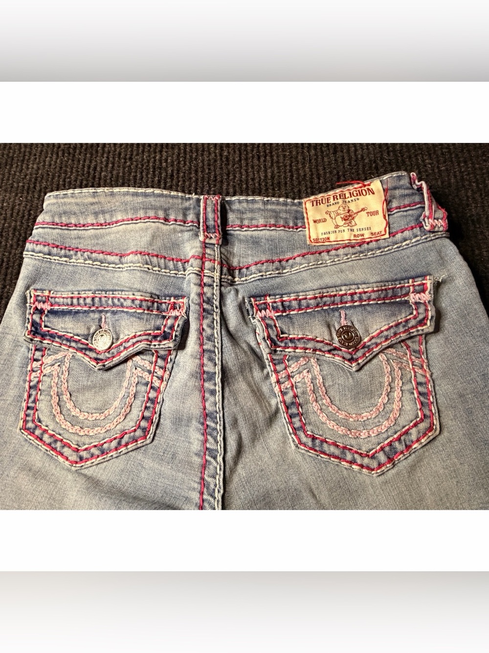 True Religion Becca Mid Rise Bootcut Jeans 28 Pink Super T